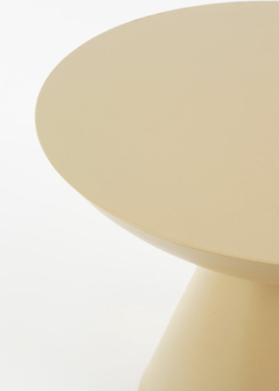 Mica Decorations Celise Bijzettafel - H44 x Ø59 cm - Metaal - Beige