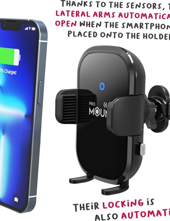 Celly MOUNTCHARGE15 Draadloze telefoon houder 15W BK