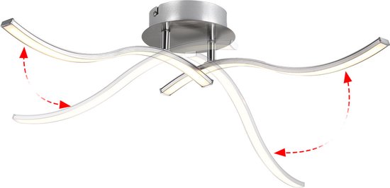 Monzana LED Plafondlamp Ny Bolge - Lamp - Verlichting, 2 Flexibele Armen