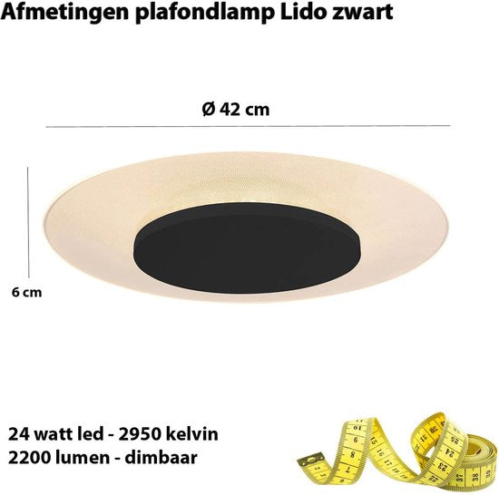 Plafondlamp Steinhauer Lido - Zwart