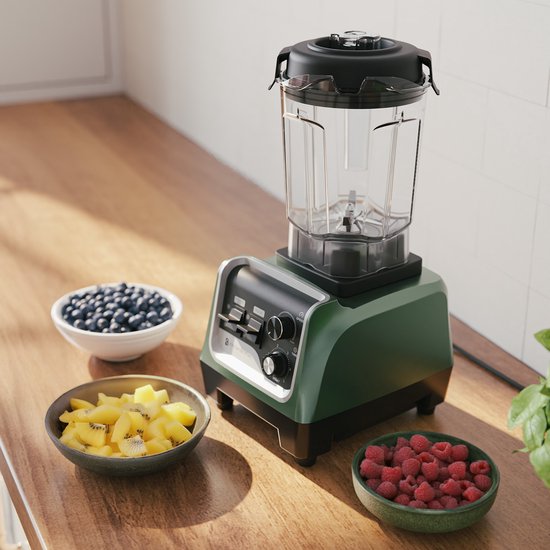 KitchenBrothers Power Blender - 1600W - 2L - Smoothie Maker - IJscrusher - Pastelgroen