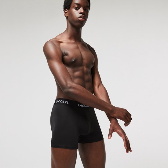 Lacoste Boxershorts Heren Microfiber Zwart 3-Pack - Maat L