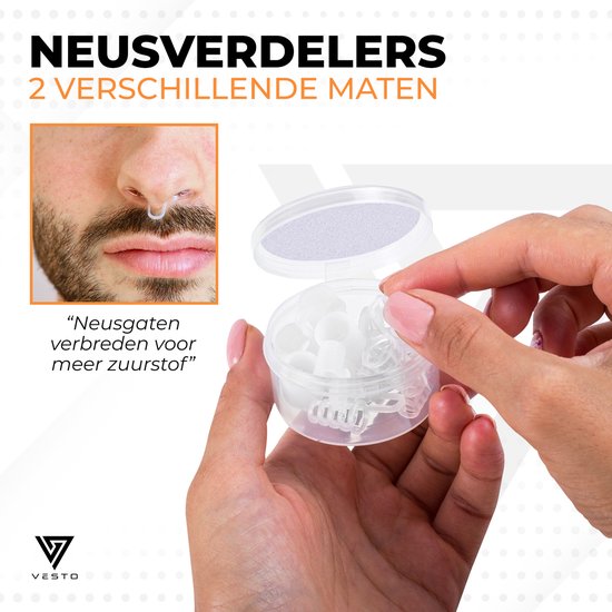 Vesto® Snurk set - 2x Anti Snurk Beugel - 20x Neuspleister - 8x Neusspreider - 4x Magnetische neusclip - Complete Set - Anti Snurk Beugel Pro - Anti Snurkmiddelen