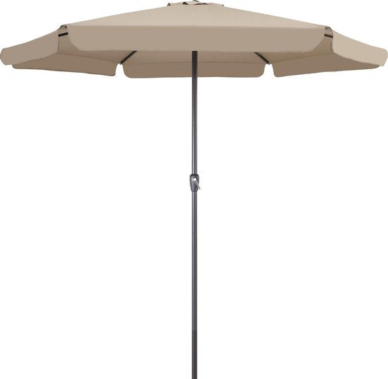Kingsleeve Parasol - met Draaimechanisme - Taupe Ø 330cm