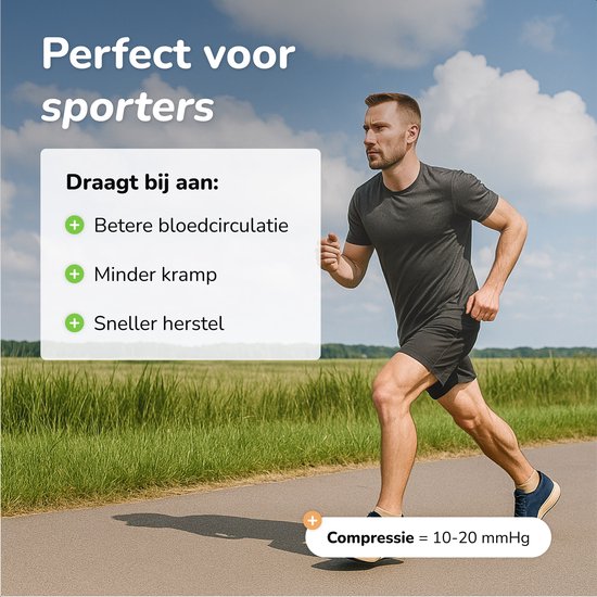 Alyze Compressie sokken - 2 paar - Maat 41-46 - Voor Dames en heren - Neuropathie - Kousen - Medische Steunsokken - Diabetes - Bed - Slaap - Sport - Sokken - Doorbloeding & Hardloop