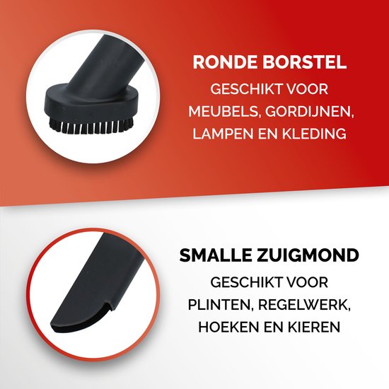 Dunlop GR-925-7A Stofzuiger zonder Zak - Incl. 3 Opzetstukken - 700W - Rood/ Zwart
