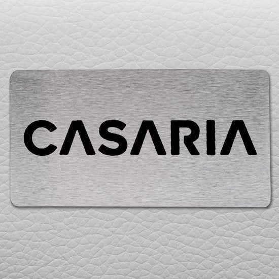 Casaria Relax ligstoel London wit leer met verchroomde pootjes