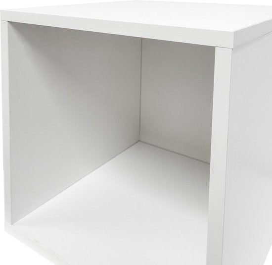 VDD - LP vinyl - Opbergkast kubus - Platenkast - Lp vinyl platen opbergrek - Wit