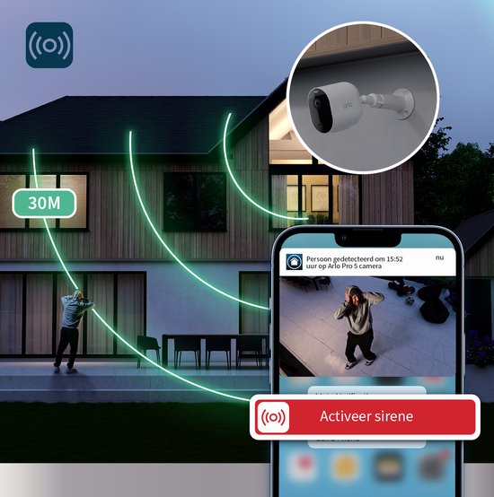 Arlo Pro 5 & Essential 2K(+) beveiligingsset - 1 buiten camera en 1 deurbel - 1 IP-Camera & 1 Deurbel