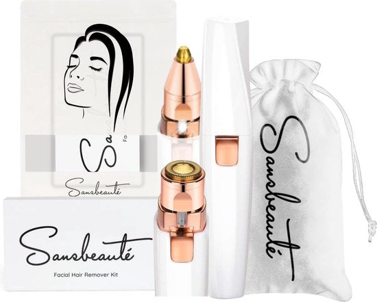 Sansbeauté® Wenkbrauw Trimmer – Gezichtsontharing Dames – Mini Shaver – Elektrisch