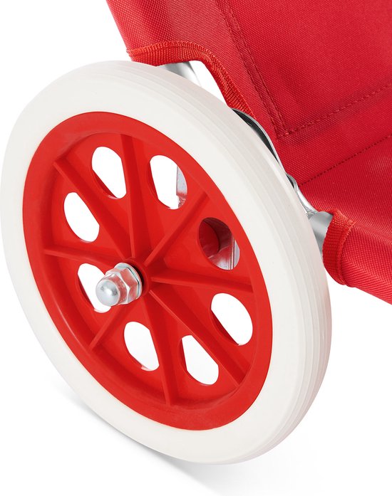 Verrijdbaar ligbed - Kreta Rood - Aluminium - Polyester - verstelbaar zonnescherm