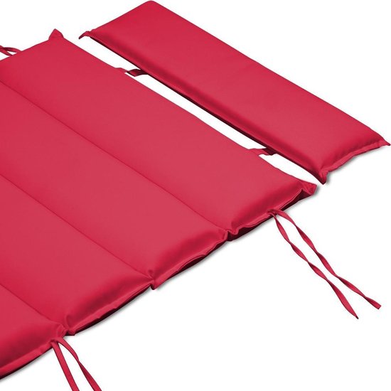 Detex Ligbedkussen - Met Afneembare Kussen - Rood - 177x58x7cm