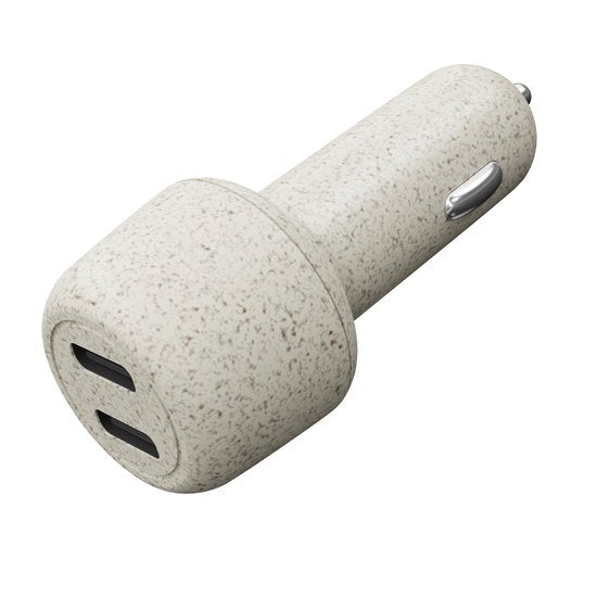 XtremeMac Autolader Dual USB-C - 25W - 20W - Wit (ECO)