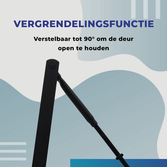 Gtrise Verstelbare Deurdranger - T/M 100KG - Large - Incl bevestigingsset - Hydraulisch - Hoge kwaliteit - Voor binnen & buiten - Veel functies - Deursluiter - Deurveer