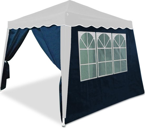 Casaria Zijwand voor opvouwbaar paviljoen Capri 2x blauw
