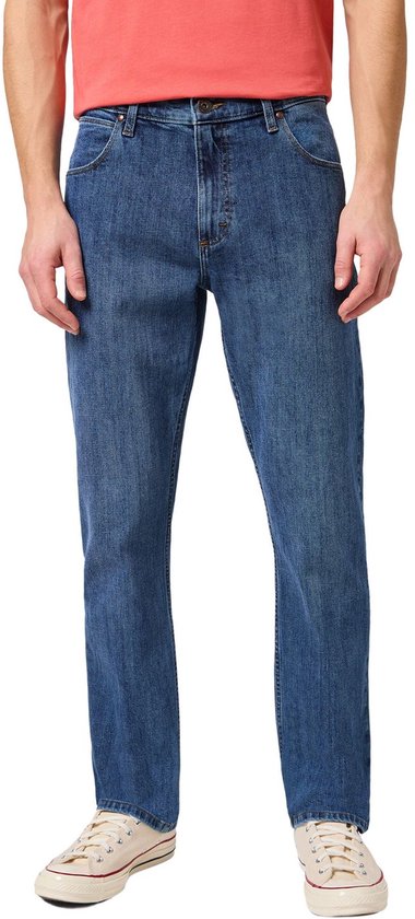 Wrangler Heren Jeans Broeken STRAIGHT regular/straight Fit Blauw 33W / 30L Volwassenen