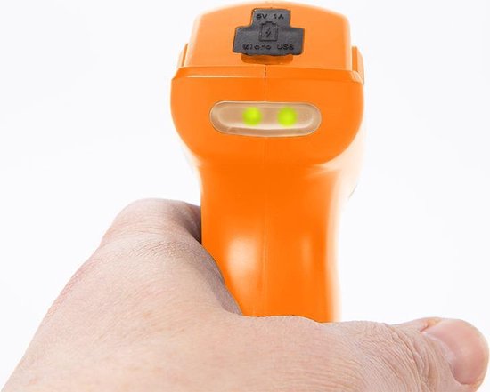 Toolland Drukspuit, elektrisch, regelbare sproeikop, ledindicator, 1 liter, wit/oranje/zwart