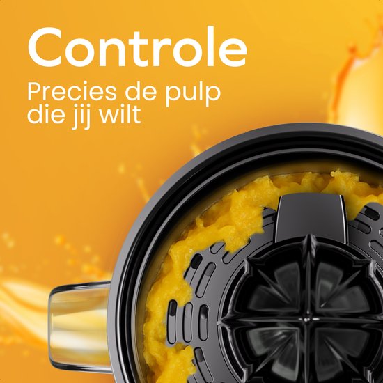 KitchenBrothers Citruspers - Met Uitloop en Handvat - 0.35L - Zwart