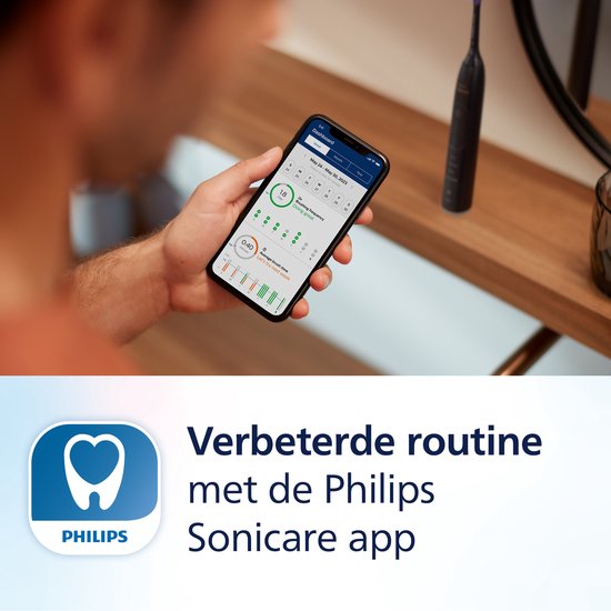 Philips Sonicare 7100 Series - Elektrische Tandenborstel - Zwart - Reisetui - Gezonder tandvlees - HX7421/01