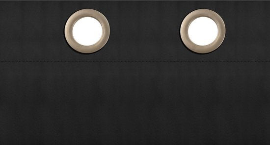 Larson - Luxe geweven blackout gordijn met ringen – bronze-chocolade 3x2.5m – Verduisterend & kant en klaar – per stuk