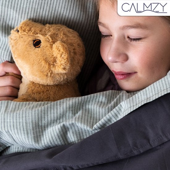 Calmzy Verzwaringsdeken Hoes Kinderen - Duvet Cover Kids 100x150 cm - Fleece Deken Kinderen en Baby - Donkergrijs