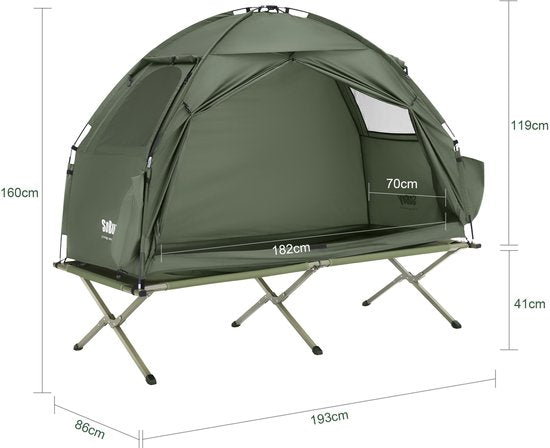 SoBuy Opblaasbare Camping Tent - multifunctioneel design - 193x161cm - OGS32-II-GR