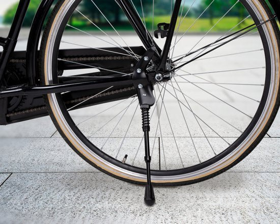 Bicycle Gear Fietsstandaard Achterwiel - Fiets Standaard voor Fietsen 24'' tot 28" - Standaard Fiets - Stads- en Racefietsen - in Lengte Verstelbaar - Max. 20KG - Staal - Zwart