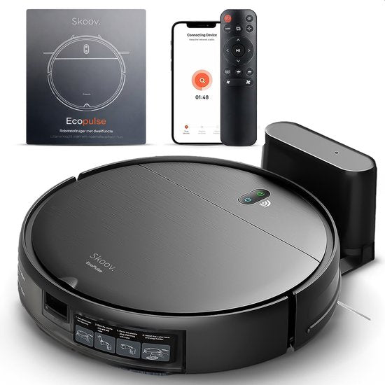 Skoov EcoPulse Robotstofzuiger met Dweilfunctie & Laadstation - Dweilrobot - Huisdieren - Dweil - Hepa - Automatische stofzuiger - Vacuum - Robot - In 1