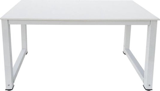Bureau computer tafel - keukentafel - metaal hout - 120 cm x 60 cm - wit