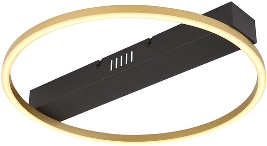 Globo Gunther Plafondlamp - Metaal - LED - 40 cm - Dimbaar - Zwart