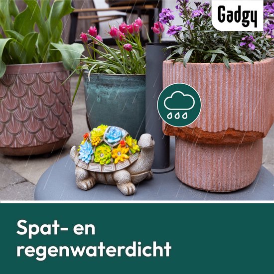 Gadgy - Solar Tuinverlichting Schildpad - multi - 20.5x13.5x20.5 cm