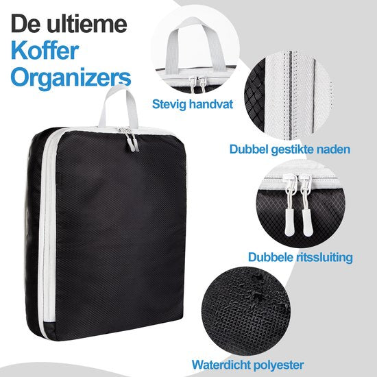 saaf Compression Packing Cubes Set - 5-delig - Zwart