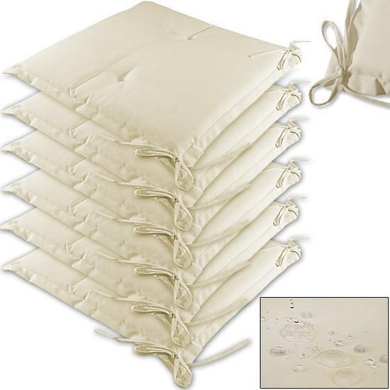 Detex Zitkussens - Set van 6 Boston Cream - 43x39x5cm
