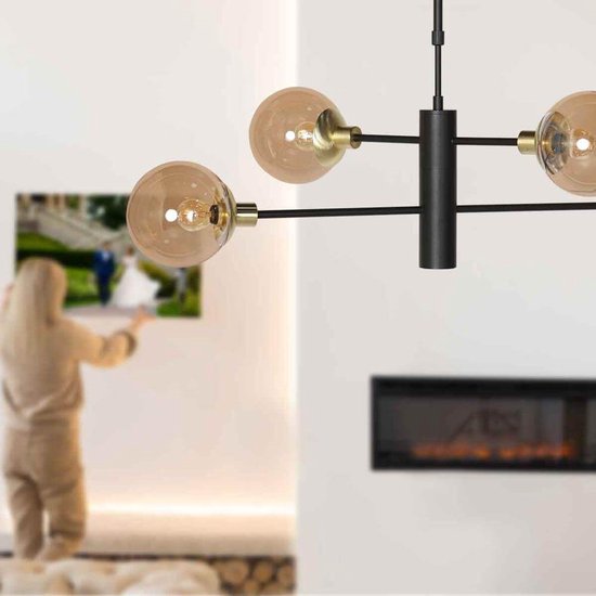 Steinhauer - hanglamp - Constellation - messing - metaal - Ø 90cm - E14 - 3805ME
