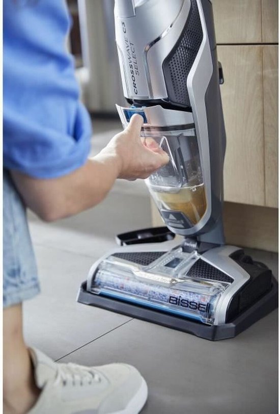 BISSELL Crosswave C3 Select Steelstofzuiger met Dweilfunctie - Vloerreiniger met Snoer - 3 in 1 Stofzuiger, Dweil & Drogen - Multi Surface Vacuum Cleaner - Reinigingsmachine voor Tapijt, Tegels & Houten Vloeren - Krachtige 560W Motor - 3551N