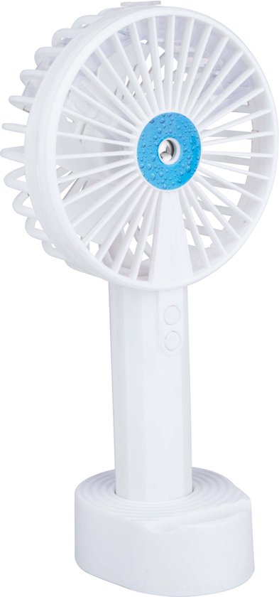 Lifetime Air Handventilator - USB Ventilator met Waternevel - 1200 mAh - Mini Ventilator met Waterspray - Wit