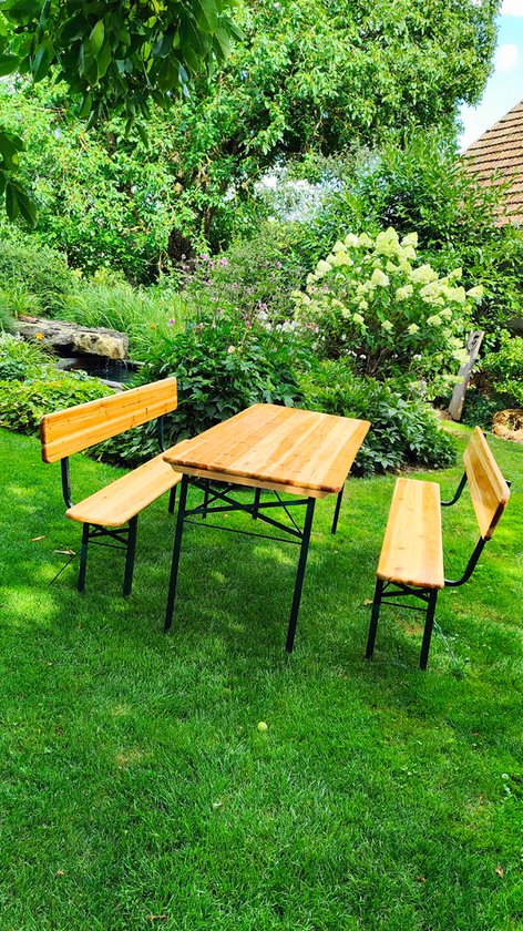 Casaria Picknicktafel – 2 Banken 1 Tafel – Inklapbaar - 170 cm - Bruin