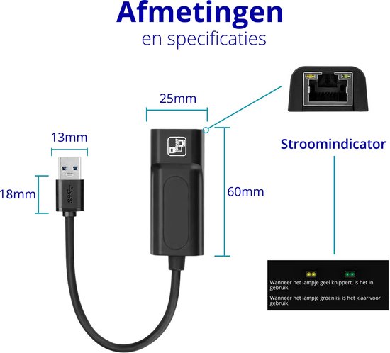 Garpex® USB2.0 naar RJ45 Ethernet LAN adapter