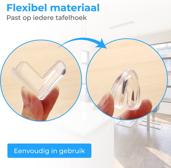 Nuvance - Hoekbeschermers Baby - 12 stuks - Hoekbeschermer met Sterke Stootrand - Hoekbeschermers voor Tafel - Tafelhoek beschermers voor Kinderen - Hoekbescherming - Transparant