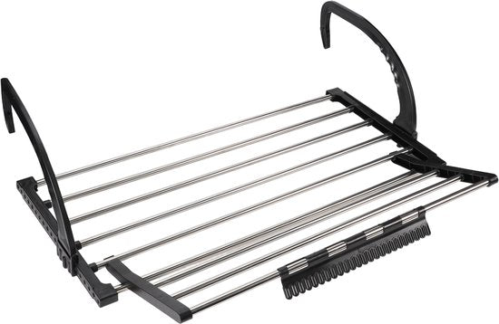 Duna Droogrek Hangend - Wasrek Uitklapbaar - Wanddroogrek - Tot 5,4m Drooglengte - Hangdroogrek - Deur - Balkon - Radiator - Met Sokkenrekje