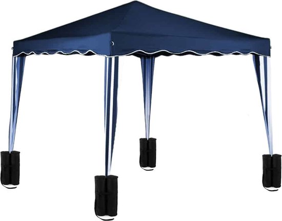 Casaria Paviljoen Stand Bescherming Set van 4 Zwart