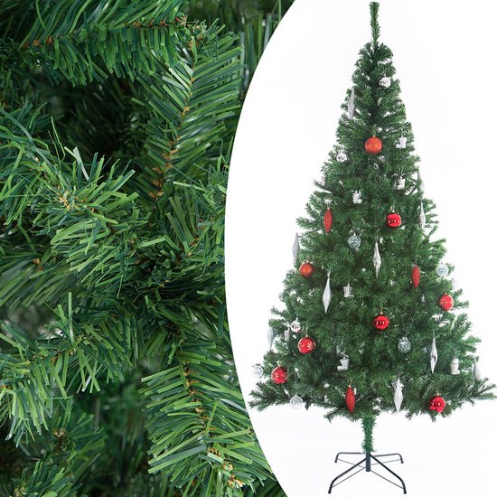 Casaria Kerstboom PVC - Metalen Voet - 240 cm Groen