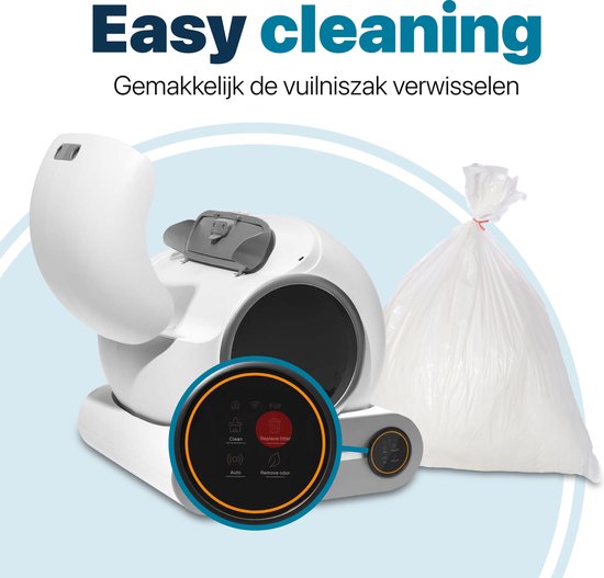 BOME Automatische Kattenbak - Zelfreinigende Kattenbak - Met App en Touchscreen - 65L - Rosekleurig
