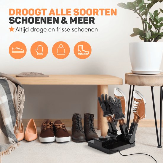 Vulpes Goods® Tech - Schoenendroger & Schoenverfrisser met Ozone - Ozone & Droogfunctie - Meerdere Droogfuncties - Incl. 10 Schoenverfrissers - PRO V2 versie