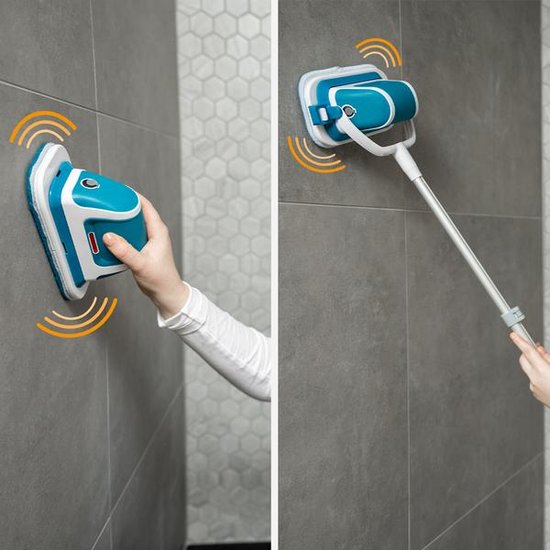 Livington MultiScrubber elektrische schrobber - accu-mop voor moeiteloos dweilen, schrobben en boenen - 2-in-1 dweilsysteem als handschrobber & vloermop - Mail Order Edition