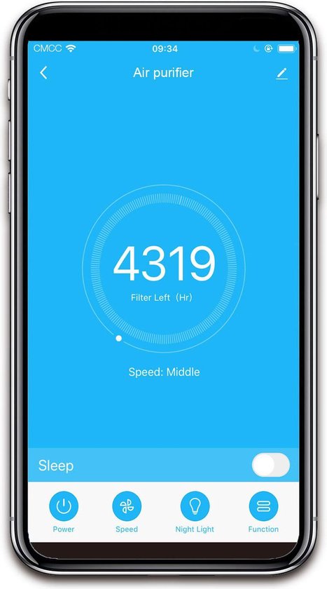 Andersson – Luchtreiniger Met Ionisatie – Voor Ruimtes Tot 14 m² & Met Wifi App – Voorzien Van Hepa 13 Filter En Nachtstand – Voor Een Schoon Binnenklimaat – Wit Kunststof