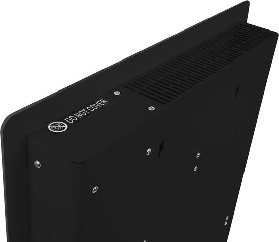 VONROC Luxe elektrische kachel - Convectorkachel met glazen paneel – 500W/1000W - Verwarmt ruimtes tot 12m2 - Bediening zowel met app (via Wifi) als handmatig – Instelbare thermostaat en timer - Zwart