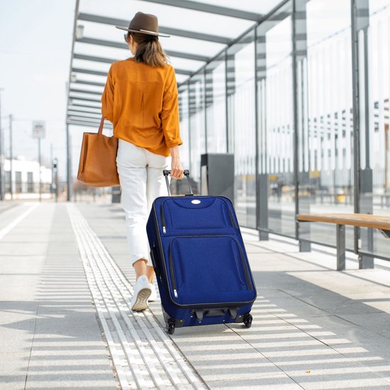Trolley Reiskofferset / Kofferset Athen - 5-delig - Blauw