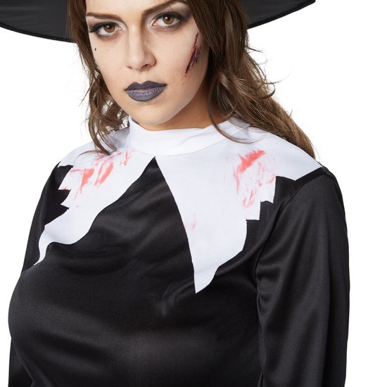 Dressforfun Griezelige heks XXL - verkleedkleding kostuum halloween verkleden feestkleding carnavalskleding carnaval feestkledij partykleding - 302234