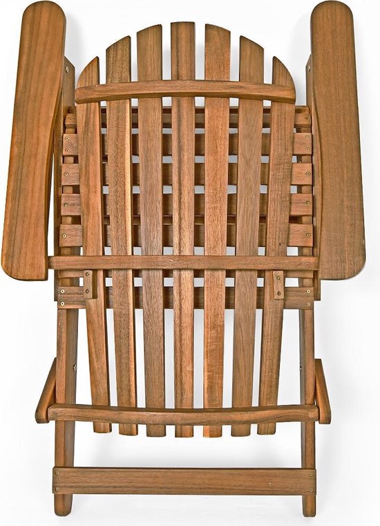 Casaria Adirondack Tuinstoel – Inklapbaar & Ergonomisch – 84 x 69 x 94 cm – Acacia - Bruin